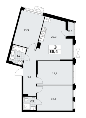 Квартира в ЖК Прокшино (Сосенское)
