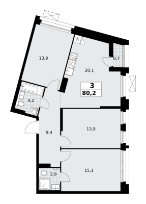 Квартира в ЖК Прокшино (Сосенское)