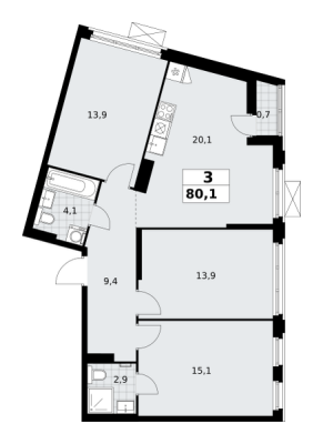 Квартира в ЖК Прокшино (Сосенское)