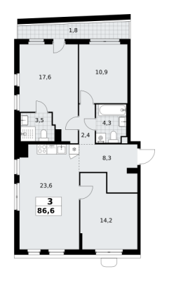 Квартира в ЖК Прокшино (Сосенское)