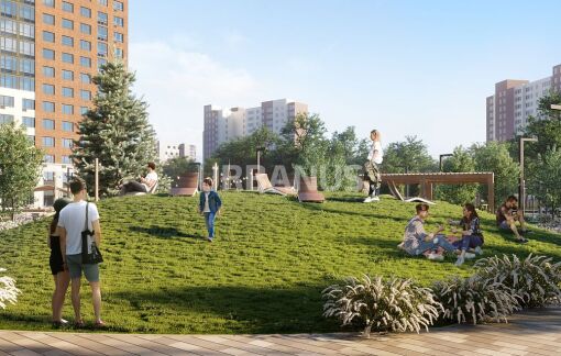 Прогулочная зона в жилом комплексе Аквилон BESIDE